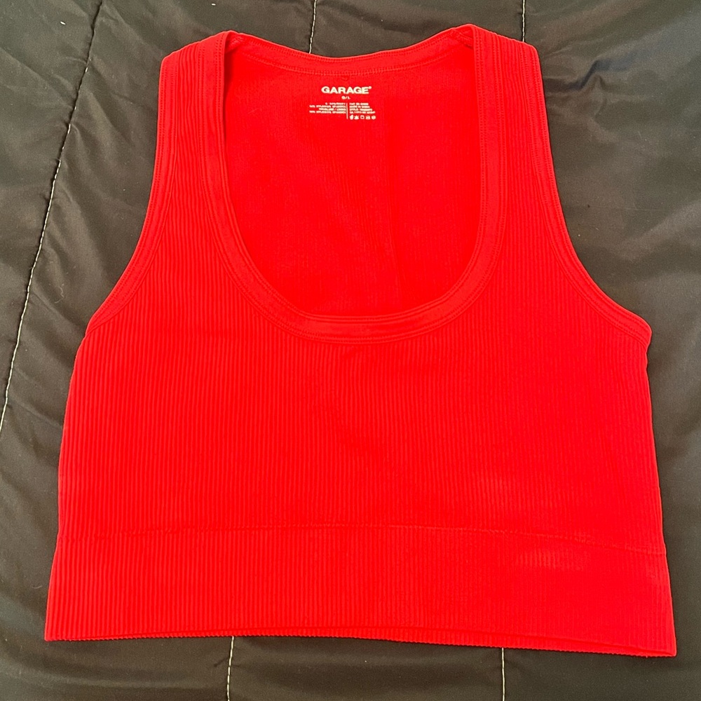 Garage Ribbed Seamless Scoop Neck Tank Top